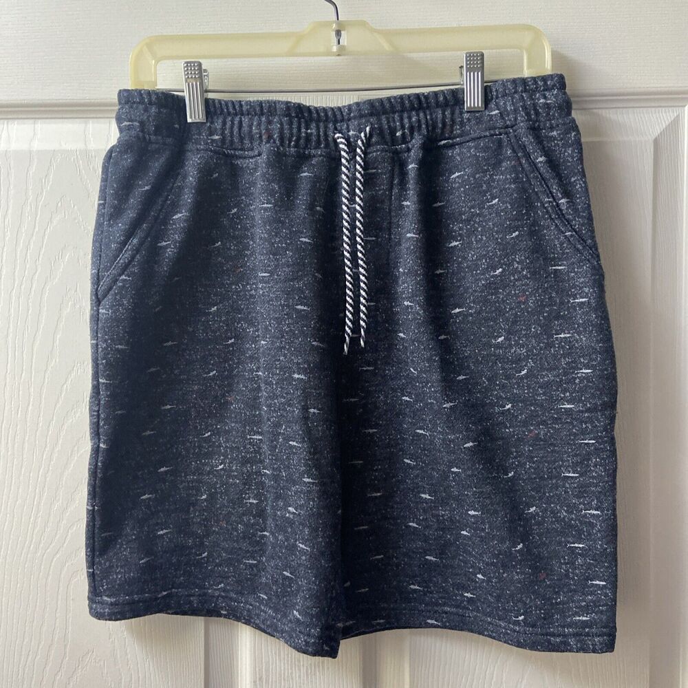 Public Records Shorts Womens Size Medium Whale Pull On Fleece Stretch Dark Gray
